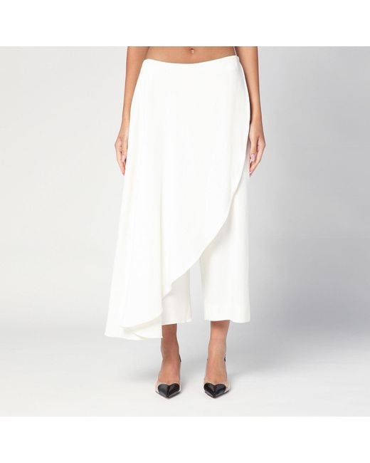 Alaïa White Asymmetrical Trouser Skirt