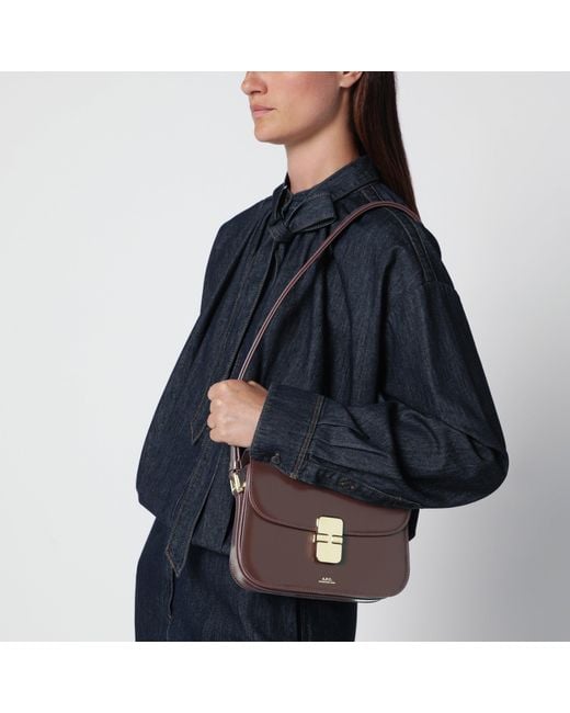 A.P.C. Brown Small Grace Shoulder Bag