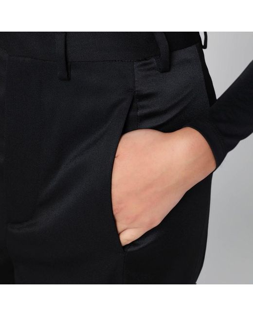 MM6 by Maison Martin Margiela Black Satin Palazzo Pants