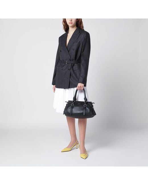 Prada Black Large Leather Shopping Bag