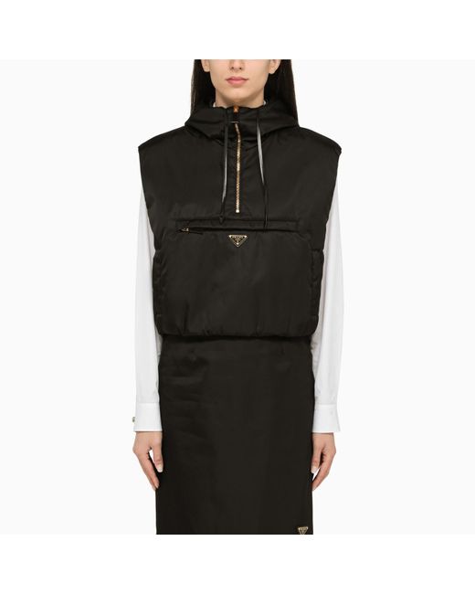 Prada Black Re-nylon Waistcoat