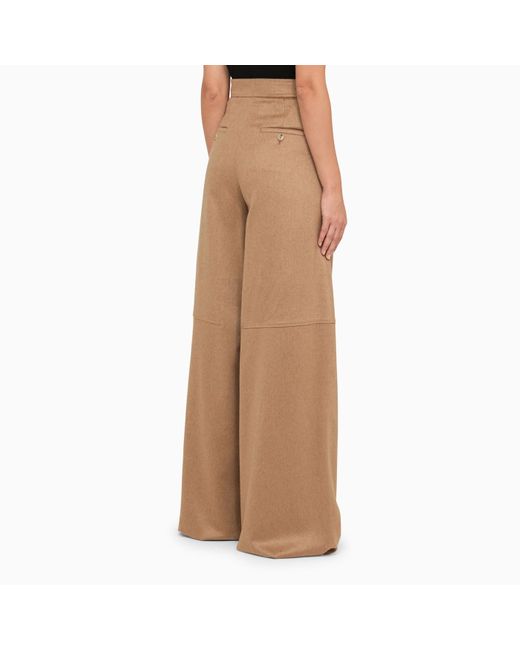 Max Mara Brown Wide Camel Trousers