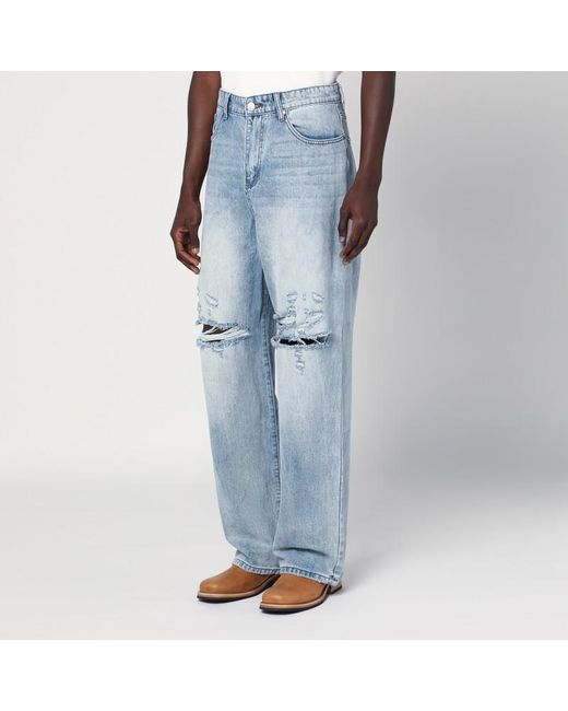 Jeans slavato con strappi di Basketcase Gallery in Blue da Uomo