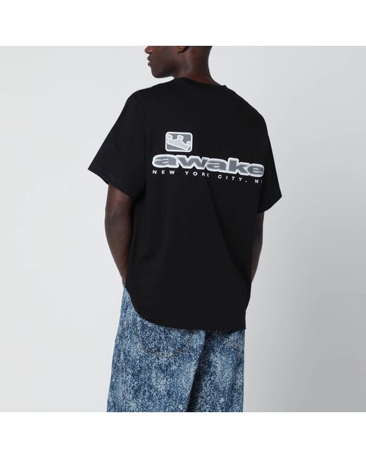 AWAKE NY Black Cotton T Shirt With Logo for men