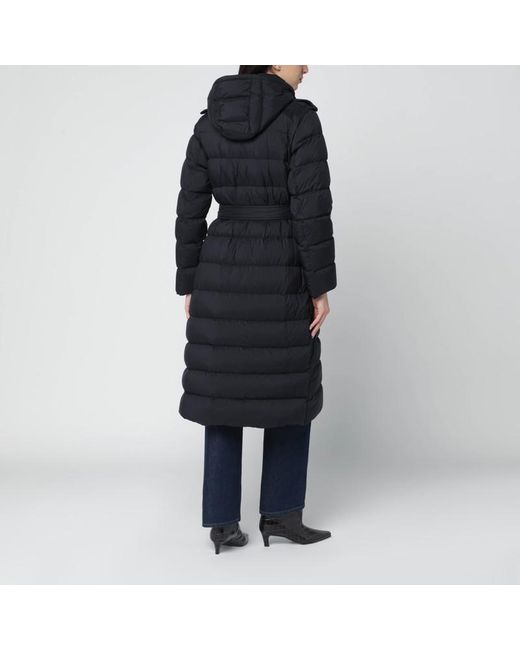 Manteau Matelassé Croisé Avec Ceinture Burberry en coloris Black