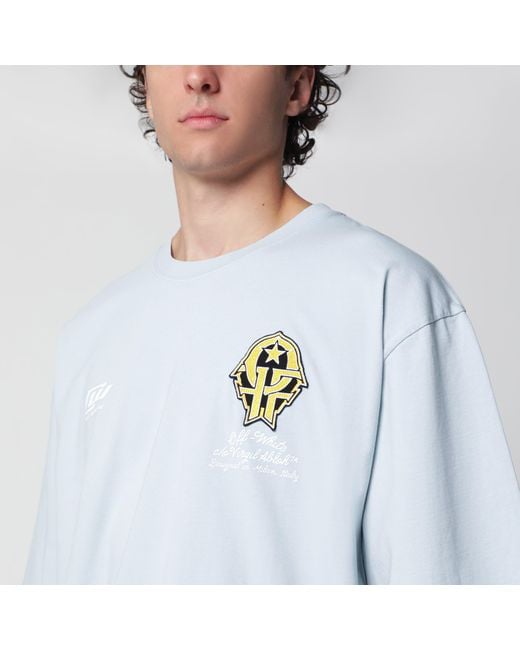 Off-White c/o Virgil Abloh Blue Offwhite Tshirt With Logo Prints for men