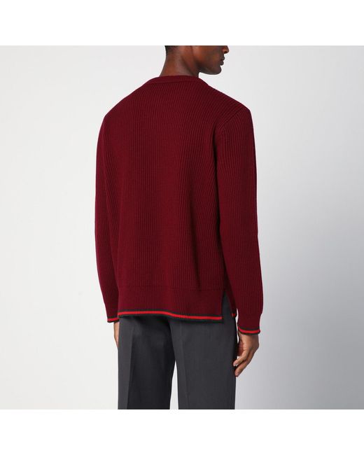 Pull Nervuré Gucci pour homme en coloris Red