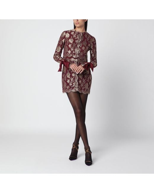 Saint Laurent Red Pepin Mini Dress