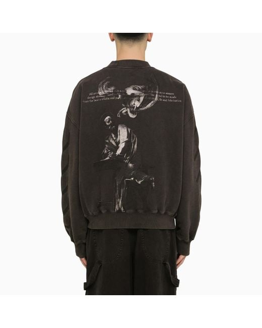 Off-White c/o Virgil Abloh Black Off- Skate S.Matthew Sweatshirt for men