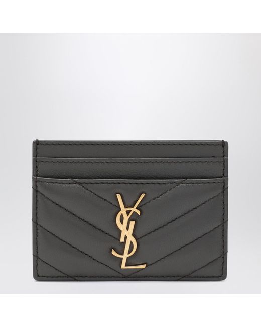 Saint Laurent Black Cassandre Card Holder