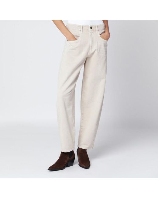 Pantalone écru in misto cotone di Isabel Marant in Natural