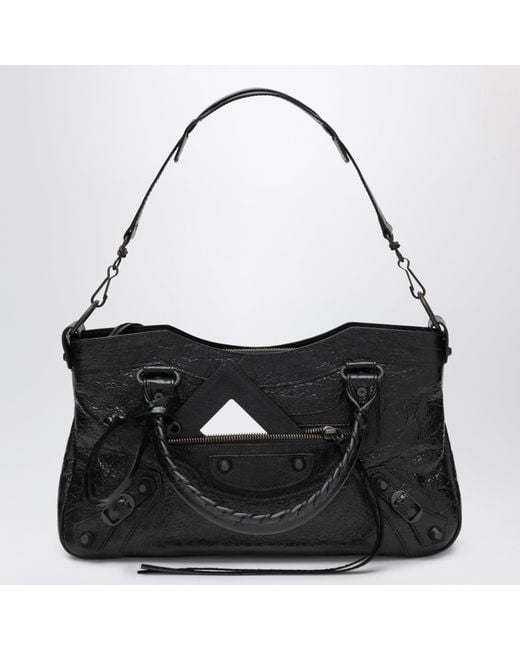 Balenciaga Black Le City First Lambskin Leather Handbag