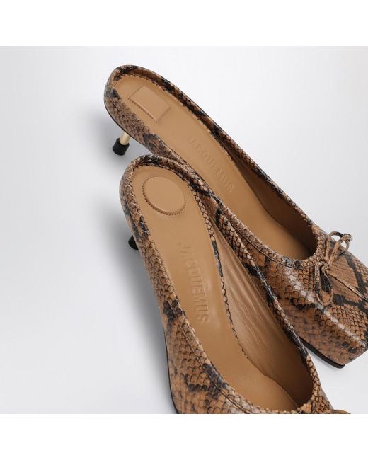 Jacquemus Brown Le Ballet Square Mule