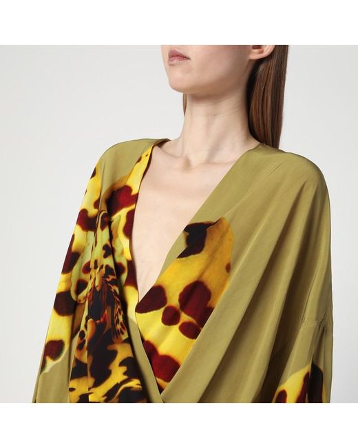 Dries Van Noten Multicolor Bluse Mit Orchideenprint Aus Viskose