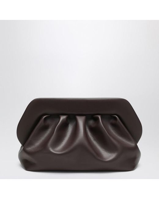 THEMOIRÈ Brown Medium Bios Clutch Ebenholz