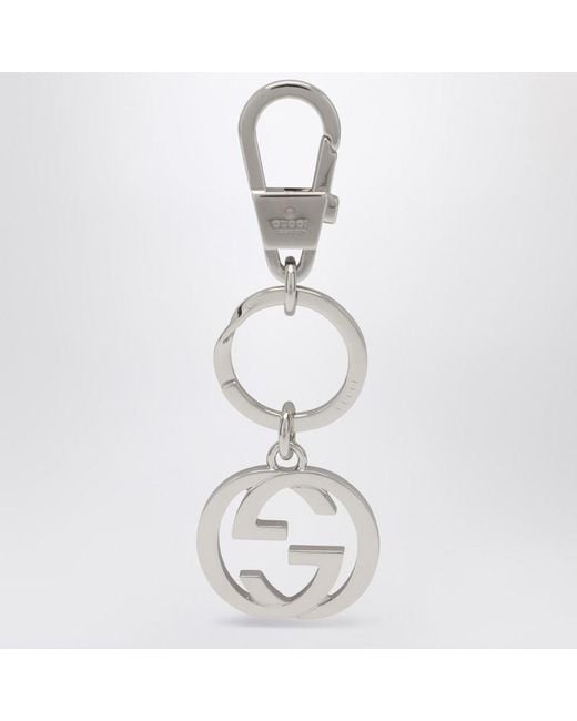 Gucci White Gg Keychain for men