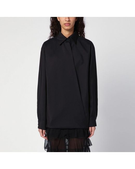 Valentino Black Shirt With Drawstring