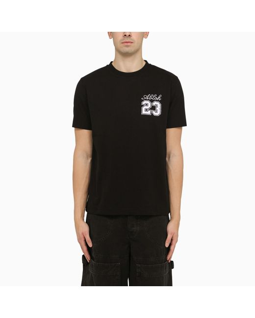 Off-White c/o Virgil Abloh Black Off- Slim T-Shirt With Logo 23 for men