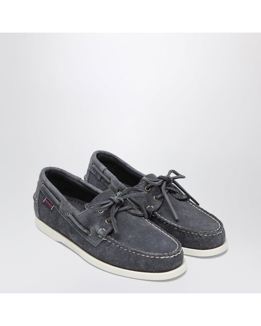 Sebago Blue Portland Flesh Out Boat Moccasins for men