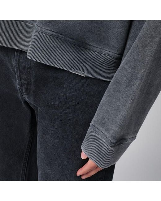 Represent Gray Round-Neck Sweatshirt With Rep Application for men
