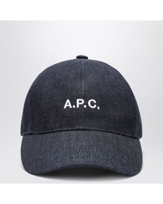 A.P.C. Blue Charlie Cotton Baseball Cap