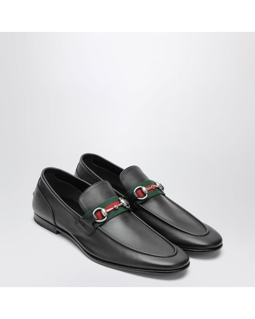 Gucci Black Como Leather Loafers for men