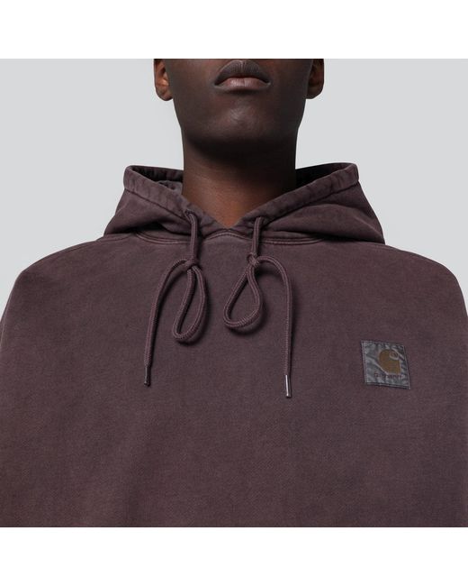 Carhartt Brown Vista Palisander/Garment Dyed Hooded Sweatshirt for men