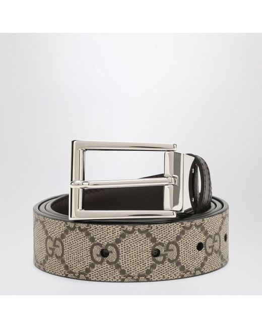 Cintura beige reversibile di Gucci in Multicolor da Uomo