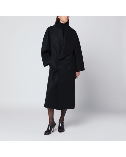 Bottega Veneta Black Wool Double-breasted Coat