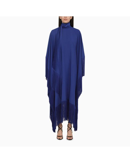‎Taller Marmo Blue Electric Long Dress With Fringes