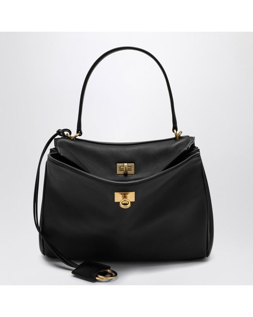 Balenciaga Black Smooth Calfskin Small Rodeo Bag