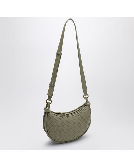 Bottega Veneta Metallic Travertine Gemini Messenger Bag