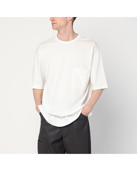 Lemaire White Cotton-Linen Jumper for men