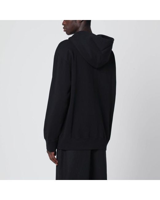MM6 by Maison Martin Margiela Black Numeric Cotton Hoodie for men