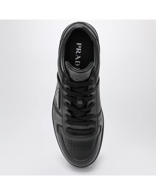 Prada Black Downtown Leather Sneakers for men