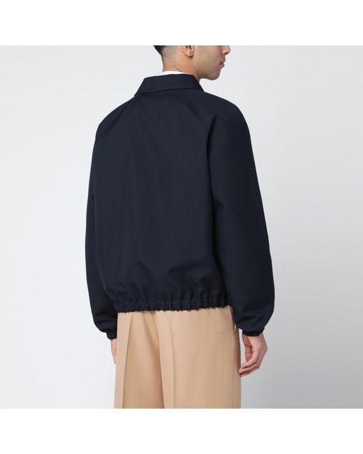 Valentino Blue Bomber Jacket With Vgold Pockets for men