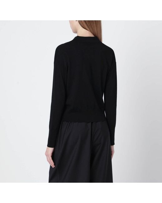 Max Mara Black Wool-Blend Cardigan