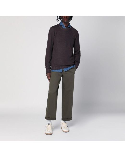 Tagliatore Blue Virgin Wool Pullover for men