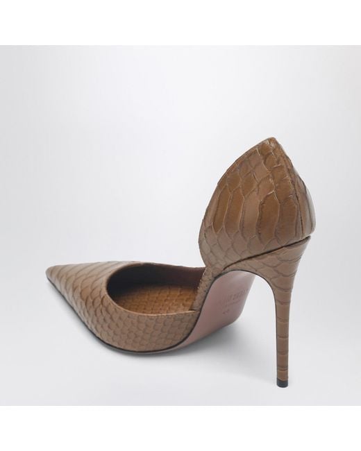 Paris Texas Brown Vera 105 Coffee-Colored Pumps With Python-Effect