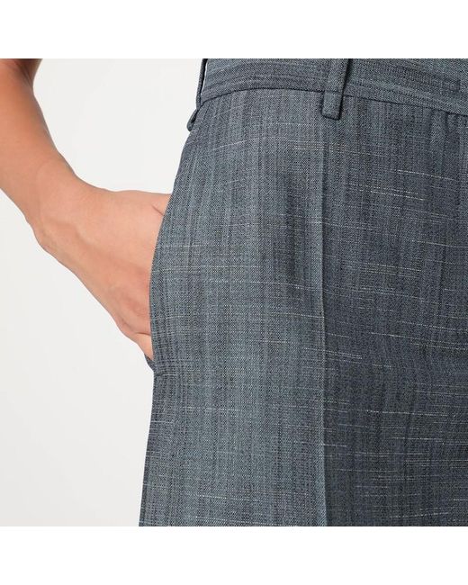 Bermuda in lana dark sky di Jil Sander in Blue