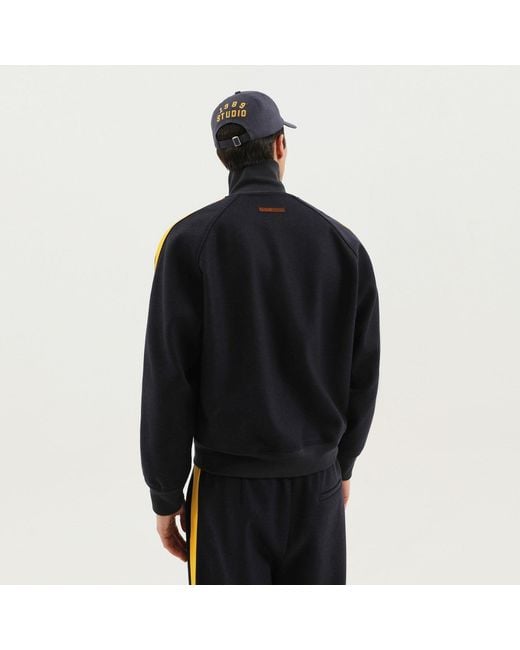 1989 STUDIO Black Jacket With Side Stripes for men