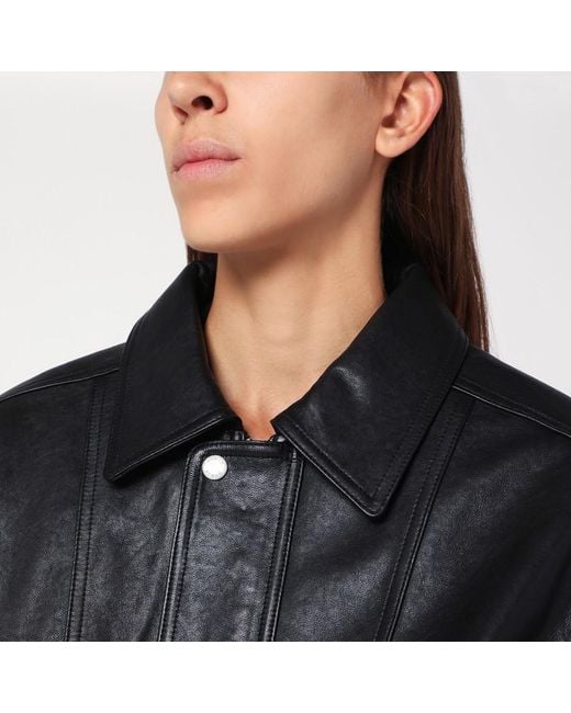 Bomber in pelle di DUNST in Black