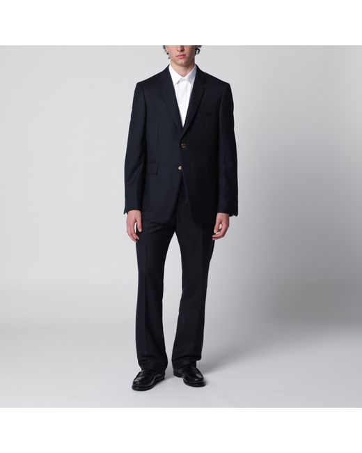 Thom Browne Blue Single-Breasted Wool Jacket for men