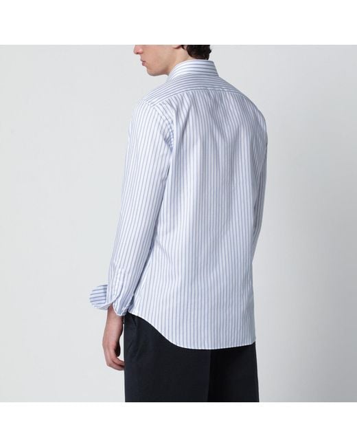 Xacus White Travel Tailor Fit Shirt Striped for men