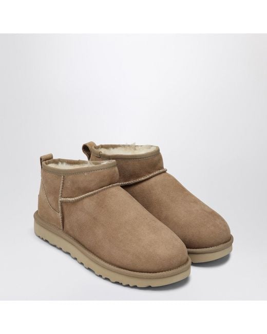 Ugg Brown Classic Ultra Mini Ankle Boots