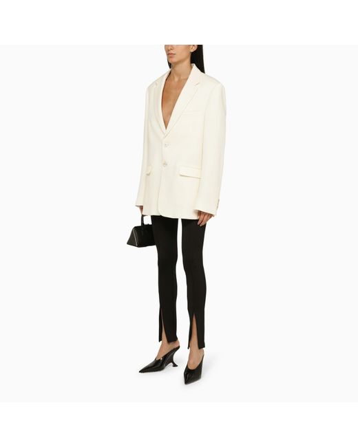 Wardrobe NYC Wool Oversize Blazer in White Lyst