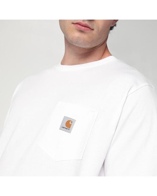 S/s pocket t-shirt bianca di Carhartt in White da Uomo