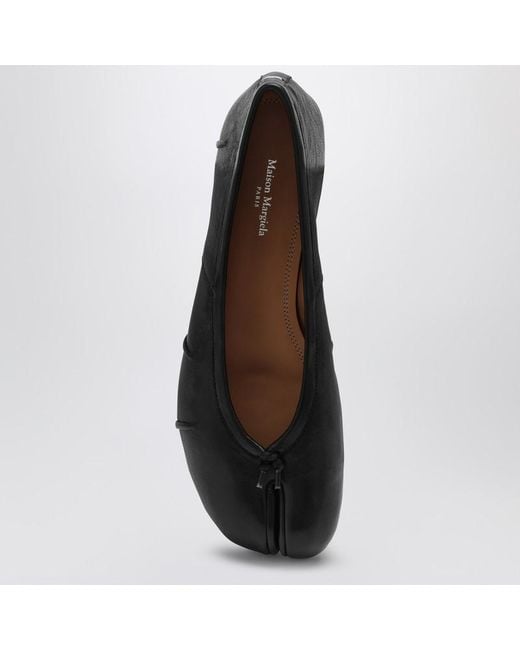 Ballerina tabi new nera in pelle di Maison Margiela in Black