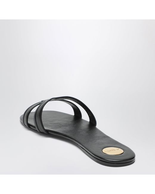 Saint Laurent White Mabrouka Leather Sandals