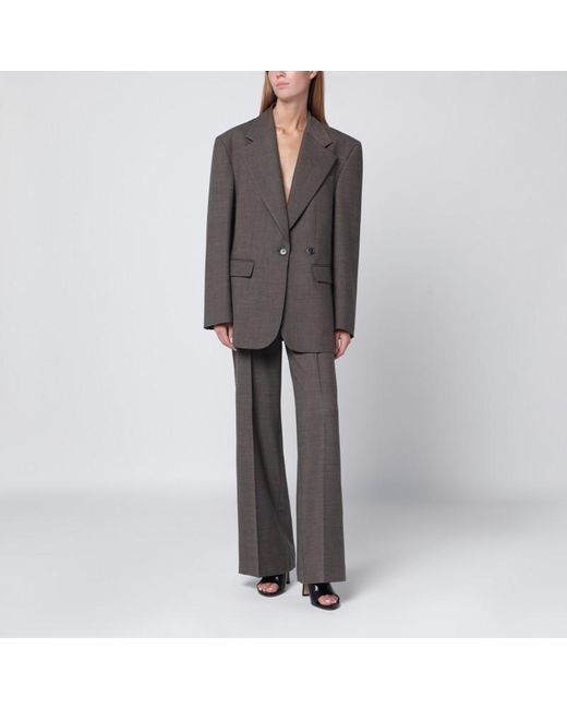 P.A.R.O.S.H. Gray P. A.R. O.S. H. Chestnut-Colou Wool Blend Jacket